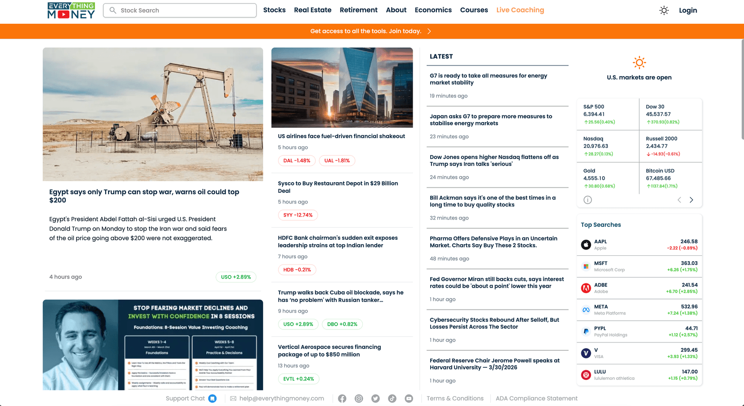 EverythingMoney financial news platform